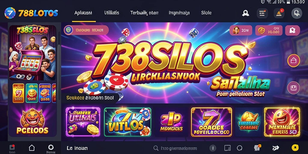 Tampilan utama aplikasi 738SLOTS dengan informasi slot yang jelas.