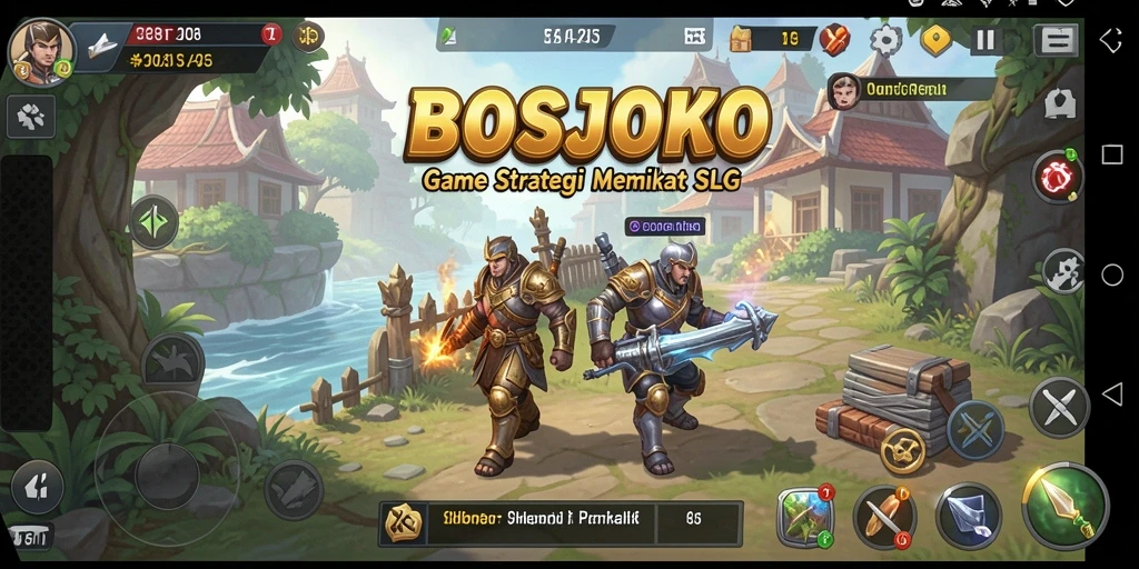 Tampilan gameplay mengesankan dari BOSJOKO dengan strategi mendalam.