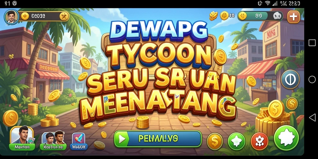 Tampilan gameplay seru di DEWAPG dengan elemen Tycoon yang menarik.