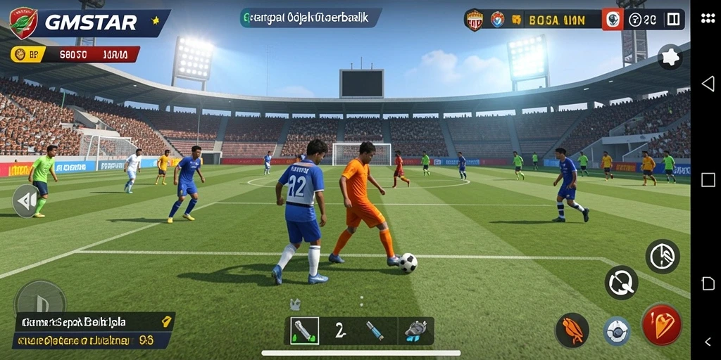 Tampilan gameplay GMSTAR yang dinamis dan mendebarkan.