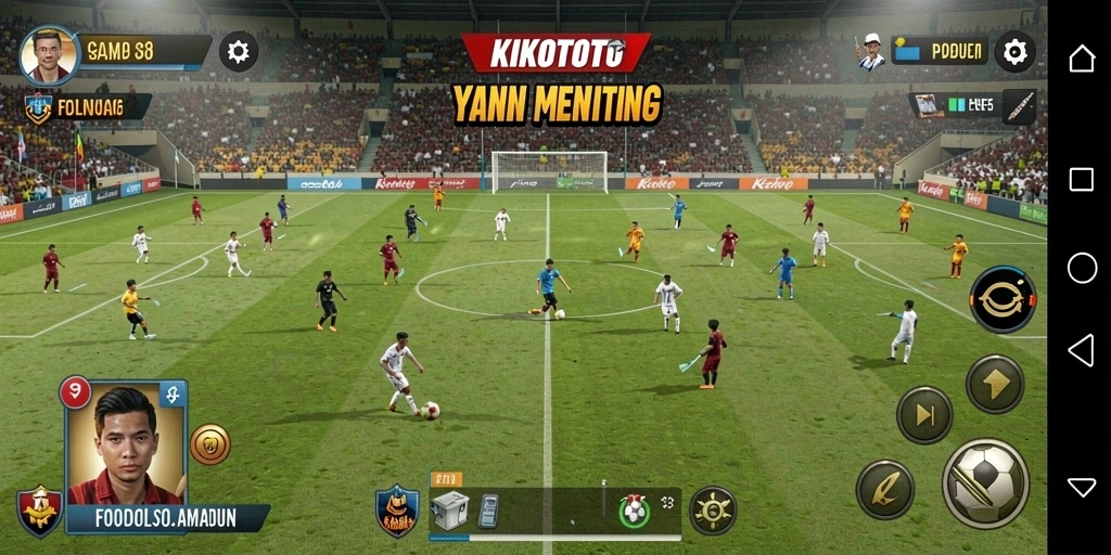 Screenshot KIKOTOTO menampilkan momen momen seru dalam permainan Football.