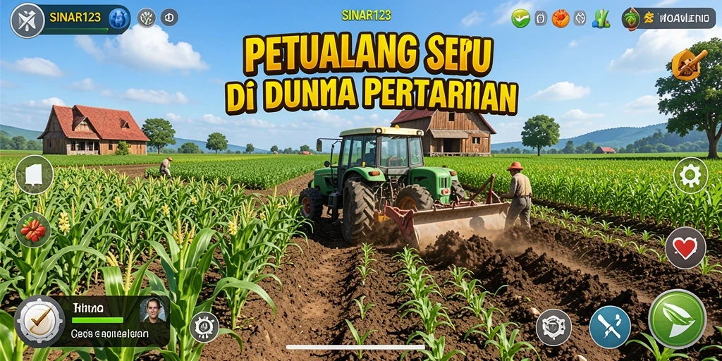 Screenshot gameplay SINAR123 menunjukkan petualangan bertani yang seru.