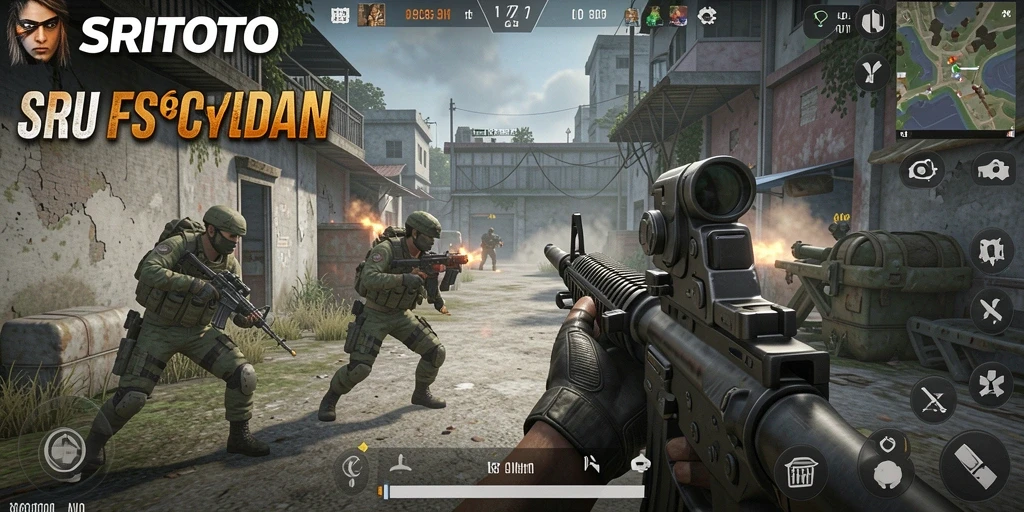 Tampilan seru gameplay SRITOTO dengan aksi pertempuran yang intens.