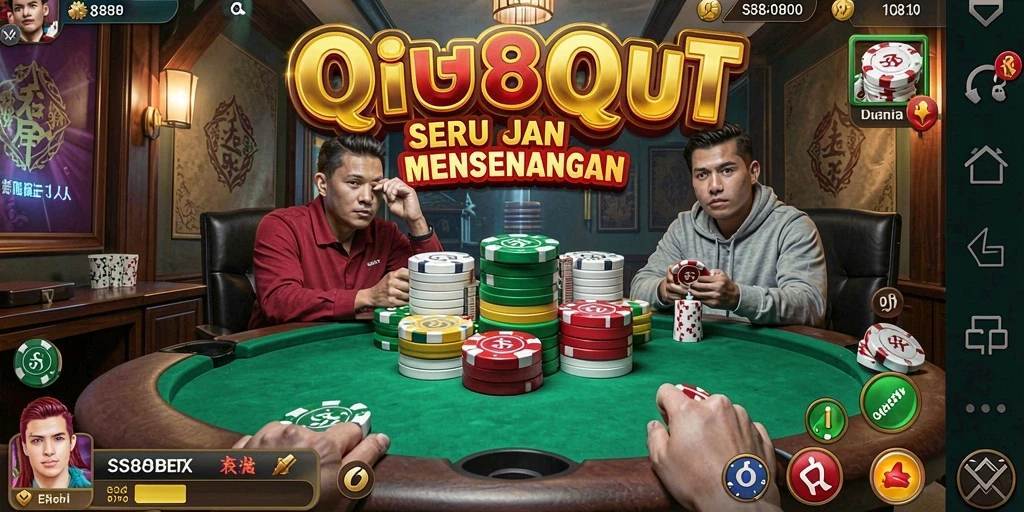 Tampilan gameplay QiuQiu yang mendebarkan dan interaktif.