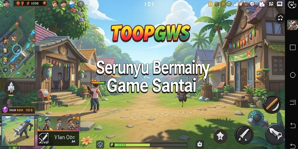 Tangkapan layar gameplay TOOPGWS dengan karakter lucu dan tantangan yang menyenangkan.
